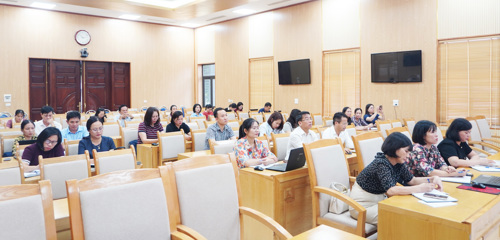 Toàn cảnh buổi tập huấn tại điểm cầu xã Tam Nông
