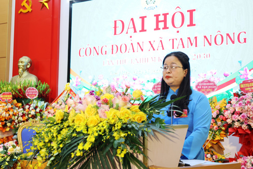 Đồng chí Nguyễn Thị Thu Phương - ĐUV, Phó chủ tịch UBMTTQ xã được chỉ định giữ chức Chủ tịch Công đoàn xã Tam Nông lần thứ I, nhiệm kỳ 2025-2030.