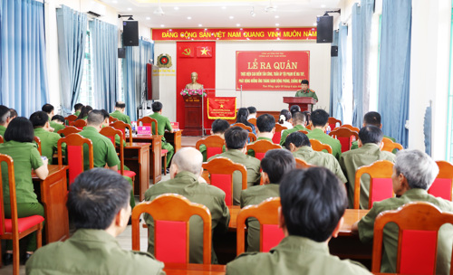 Toàn cảnh Lễ ra quân tại Công an xã Tam Nông sáng ngày 3/6/2026