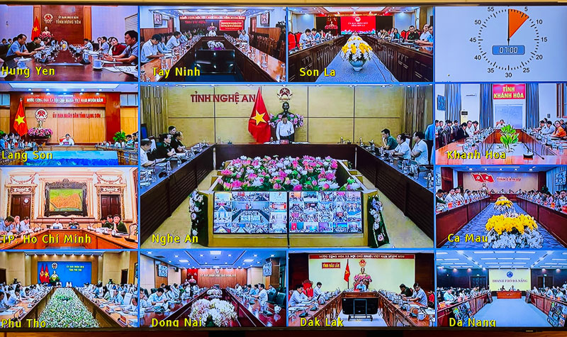 Xã Tam Nông tham dự Hội nghị trực tuyến từ Trung ương về công tác phòng, chống thiên tai và tìm kiếm cứu nạn năm 2025.