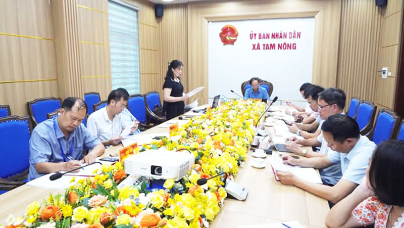 UBND xã Tam Nông triển khai nhiệm vụ 6 tháng cuối năm 2025.