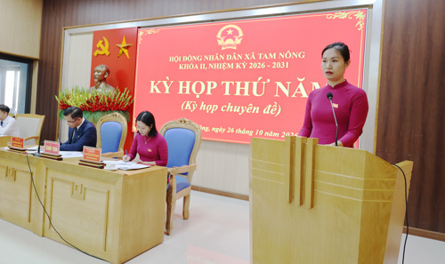 Lãnh đạo Ban Kinh tế - Ngân sách phát biểu tại Kỳ họp