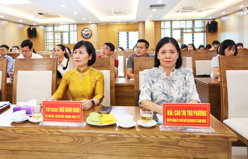 Đồng chí Cao Thị Thu Phương - UVBTV, Phó Chủ tịch UBND xã Tam Nông tham gia hội nghị