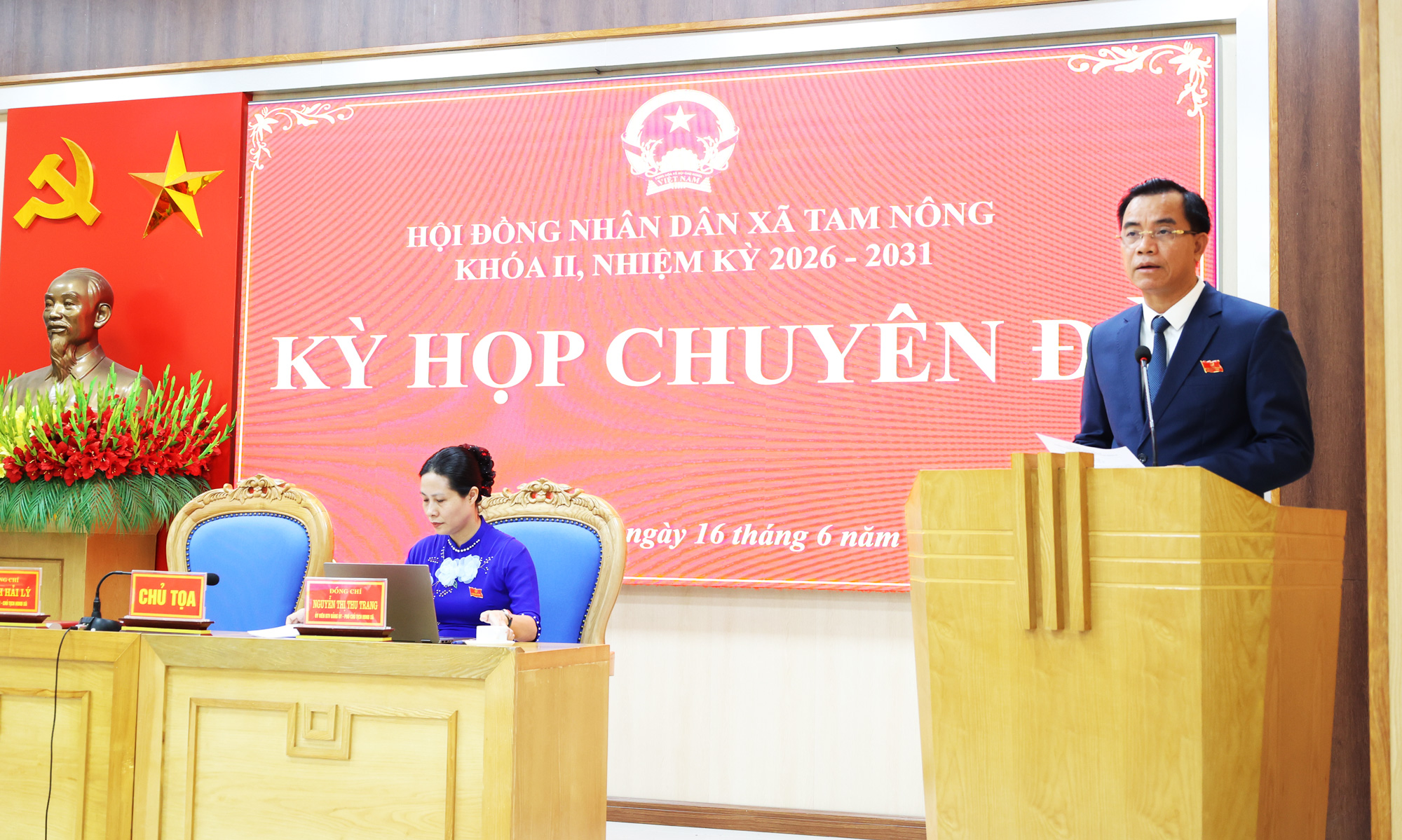 HĐND xã Tam Nông tổ chức kỳ họp Chuyên đề Khóa II, nhiệm kỳ 2026 2031