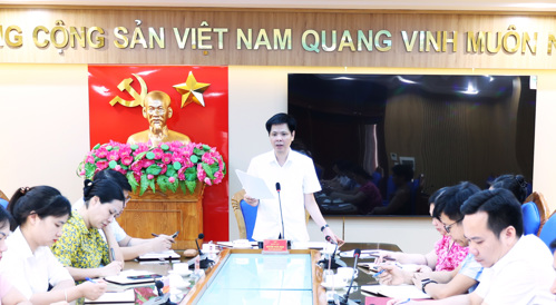 Đồng chí Nguyễn Tuấn Ngọc - Phó Bí thư Thường trực Đảng ủy, Bí thư Đảng uỷ các cơ quan Đảng phát biểu kết luận hội nghị