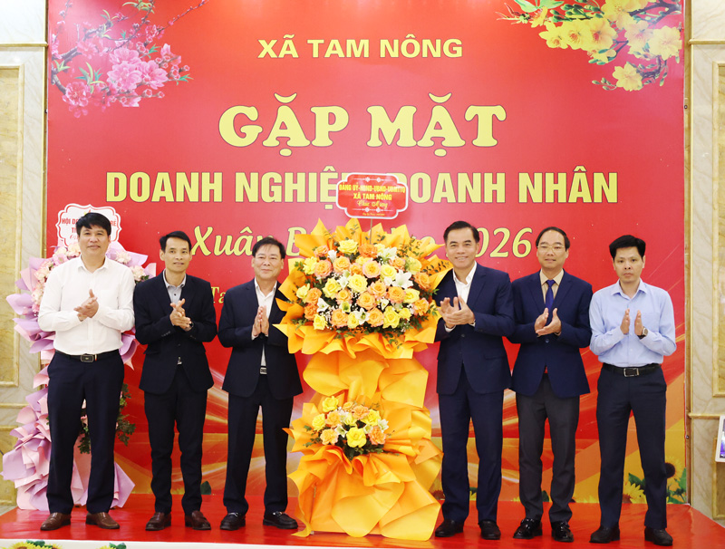 Xã Tam Nông tổ chức Gặp mặt Doanh nghiệp, Doanh nhân tiêu biểu Xuân Bính Ngọ 2026