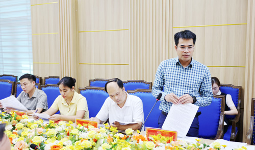 Lãnh đạo Phòng Kinh tế báo cáo các nội dung liên quan