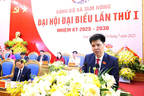 Đồng chí Nguyễn Tuấn Ngọc được chỉ định giữ chức Phó Bí thư Thường trực Đảng ủy xã Tam Nông nhiệm kỳ 2025 - 2030