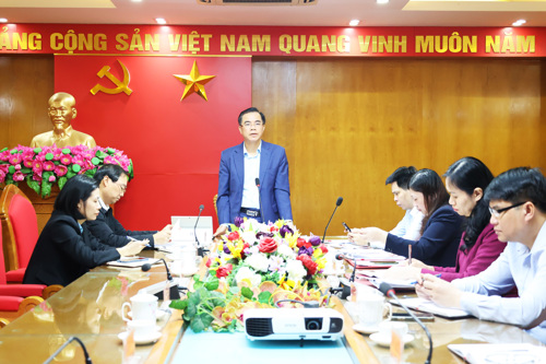 Đồng chí Quách Hải Lý - Bí thư Đảng ủy, Chủ tịch HĐND xã phát biểu chỉ đạo