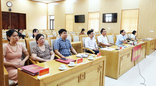 Điểm cầu xã Tam Nông tham gia hội nghị trực tuyến