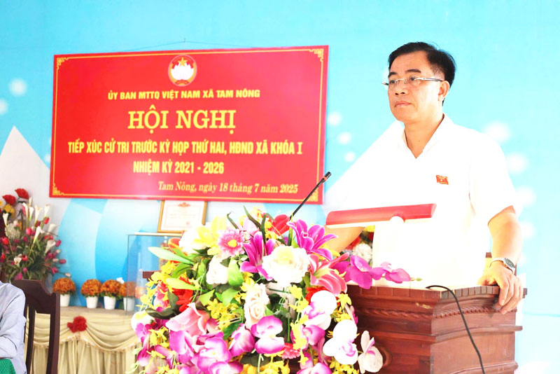 UBMTTQ xã Tam Nông tổ chức Hội nghị TXCT trước kỳ họp thứ hai, HĐND xã khoá I, nhiệm kỳ 2021-2026.