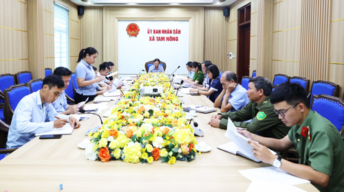 Phòng Nông nghiệp và Môi trường báo cáo tại cuộc họp
