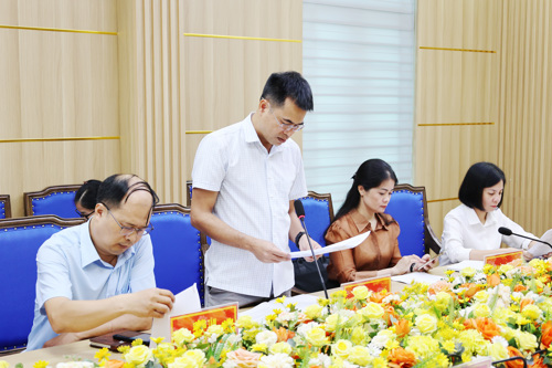 Phòng Kinh tế báo cáo tại hội nghị
