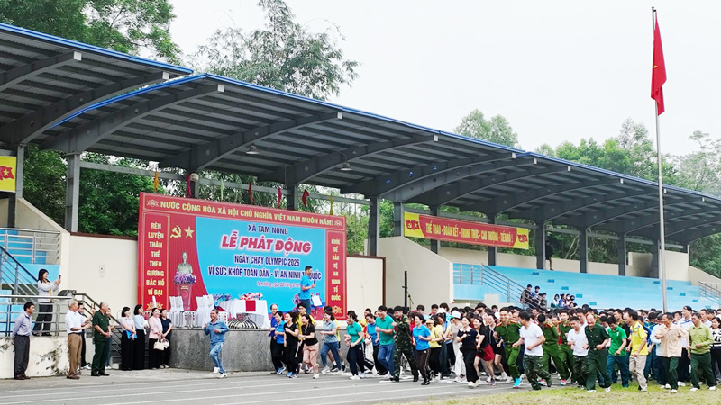 XÃ TAM NÔNG TỔ CHỨC LỄ PHÁT ĐỘNG NGÀY CHẠY OLYMPIC VÌ SỨC KHỎE TOÀN DÂN NĂM 2026