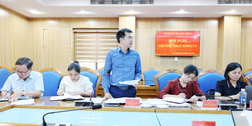 Phòng Kinh tế báo cáo các nội dung liên quan
