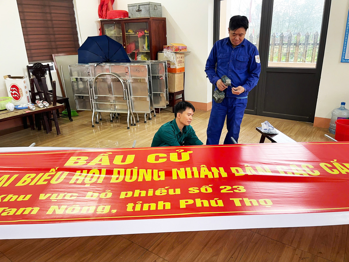 Tam Nông rộn ràng công tác chuẩn bị cho Ngày hội toàn dân (15/3/2026)