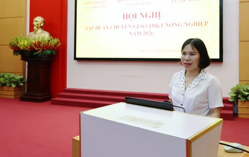 Lãnh đạo Hội Nông dân xã khai mạc buổi tập huấn