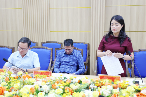Lãnh đạo Phòng Văn hóa - xã hội phát biểu tại hội nghị