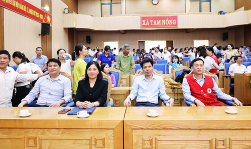 Các đại biểu tham dự Ngày hội hiến máu năm 2026 tại xã Tam Nông
