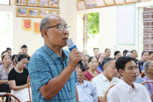 Đại diện cử tri phát biểu ý kiến