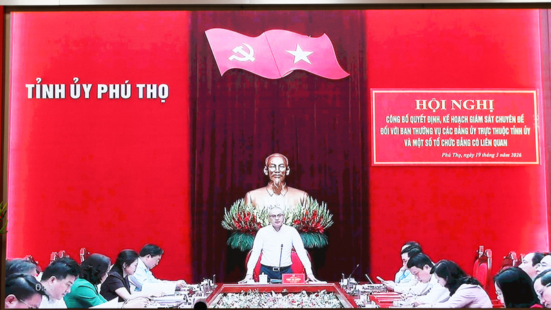 Đảng ủy xã Tam Nông tham dự Hội nghị trực tuyến triển khai các nội dung giám sát của Tỉnh ủy Phú Thọ