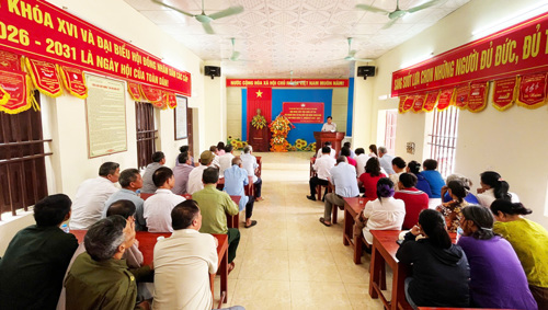 Toàn cảnh hội nghị TXCT đơn vị bầu cử số 6