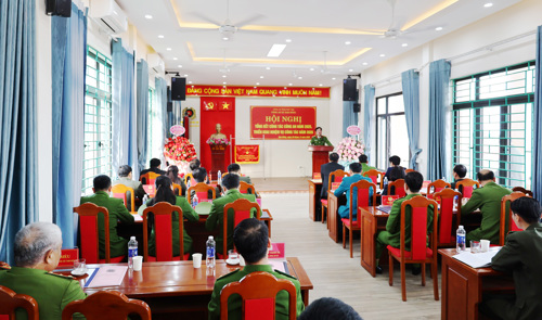Toàn cảnh hội nghị triển khai nhiệm vụ công tác năm 2026 của Lực lượng Công an xã Tam Nông