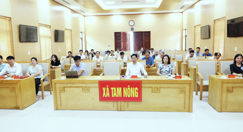 Các đại biểu tham dự hội nghị trực tuyến