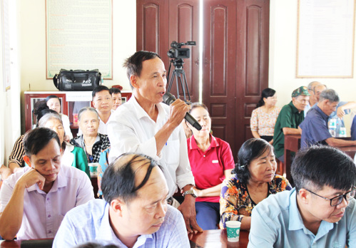 Đại diện cử tri phát biểu ý kiến