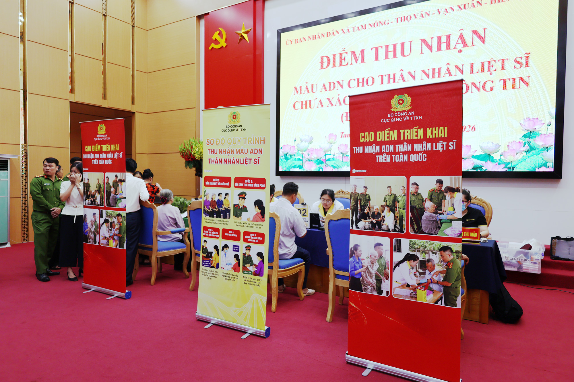 XÃ TAM NÔNG TỔ CHỨC THU NHẬN MẪU ADN CHO THÂN NHÂN LIỆT SĨ CHƯA XÁC ĐỊNH ĐƯỢC THÔNG TIN (ĐỢT 2 NĂM 2026).