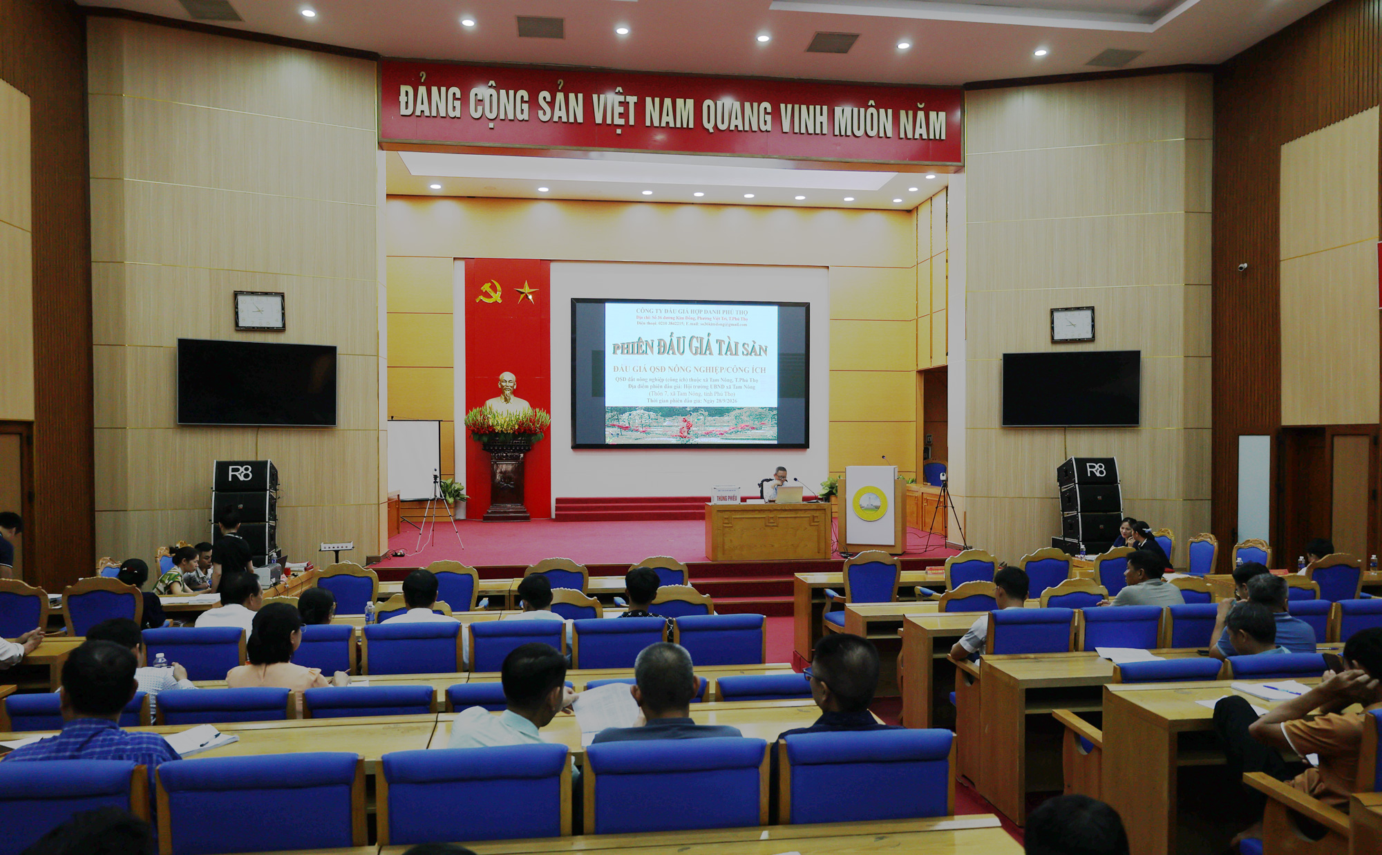 XÃ TAM NÔNG TỔ CHỨC THÀNH CÔNG PHIÊN ĐẤU GIÁ QUYỀN SỬ DỤNG ĐẤT CHO THUÊ THUỘC QUỸ ĐẤT CÔNG ÍCH ĐỢT 1