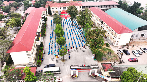 Toàn cảnh ngày hội tại Trường THCS Hưng Hóa