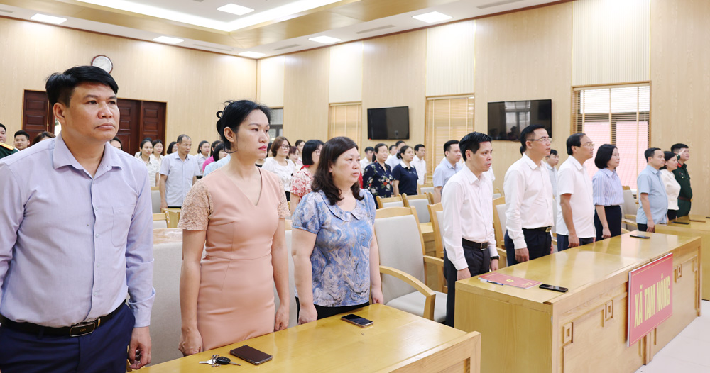 Xã Tam Nông tổ chức sinh hoạt dưới cờ và triển khai nhiệm vụ trọng tâm trong tháng 4/2026.