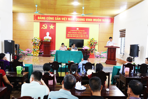 Toàn cảnh hội nghị tại khu 3 Trúc Phê Hưng Hóa xã Tam Nông
