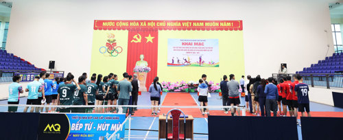 Toàn cảnh Giải thể thao tại Nhà thi đấu xã Tam Nông