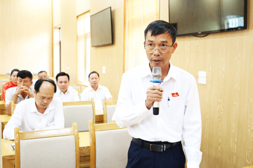 Đại biểu HĐND xã thực hiện chất vấn