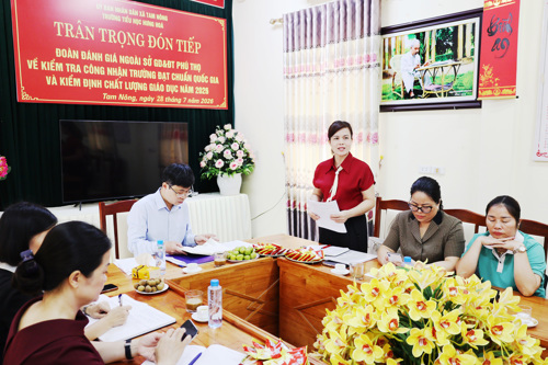 Đại diện đoàn kiểm tra thông qua dự thảo kết luận