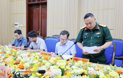 BCH Quân sự xã báo cáo các nội dung về công tác tuyển quân năm 2027