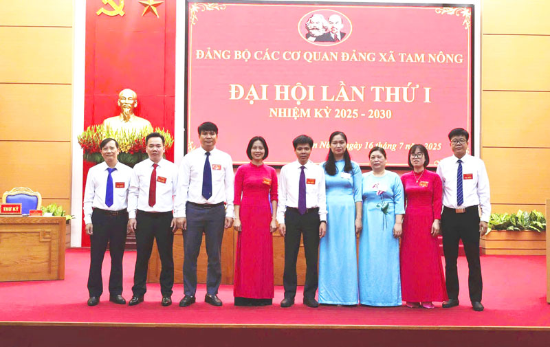 ĐẠI HỘI ĐẢNG BỘ CÁC CƠ QUAN ĐẢNG XÃ TAM NÔNG LẦN THỨ I, NHIỆM KỲ 2025 - 2030.