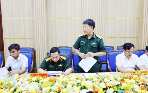 Ban Chỉ huy Quân sự xã báo cáo kế hoạch triển khai thực hiện