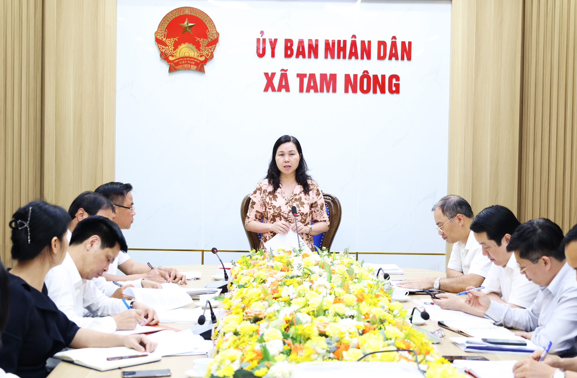 Đoàn giám sát số 11 của Ban Thường vụ Tỉnh ủy làm việc với Đảng ủy xã Tam Nông.