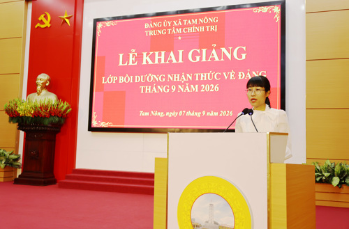 Trung tâm Chính trị xã Tam Nông thông qua nội dung, thời gian lớp Bồi dưỡng