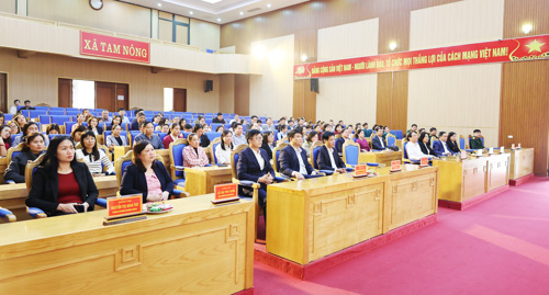 Các đại biểu tham dự buổi Gặp mặt đầu Xuân Bính Ngọ 2026 xã Tam Nông