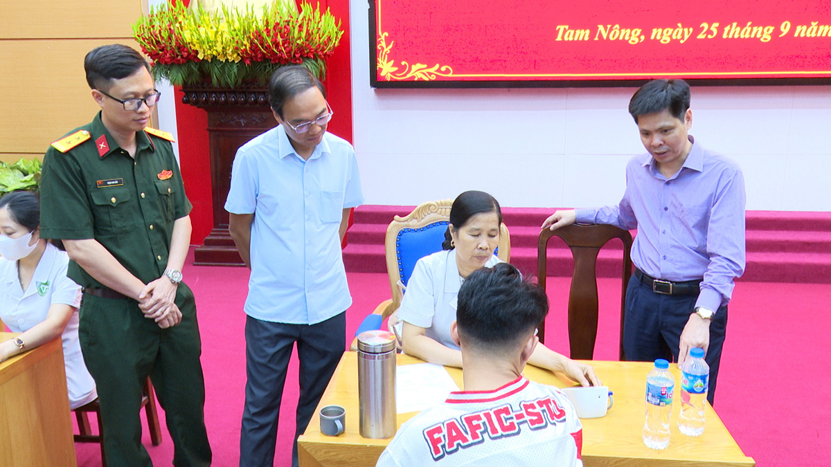 Xã Tam Nông tổ chức khám sơ tuyển nghĩa vụ quân sự năm 2026