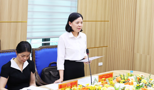 Phó Chủ tịch - Cao Thị Thu Phương phát biểu tại hội nghị