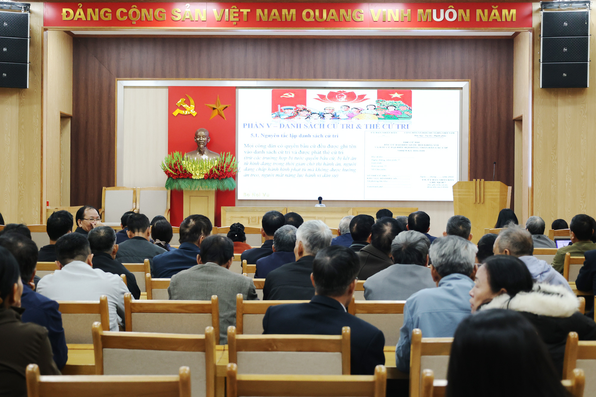 Điểm cầu xã Tam Nông tham gia tập huấn nghiệp vụ trực tuyến về công tác bầu cử đại biểu Quốc hội khóa XVI và đại biểu HĐND các cấp nhiệm kỳ 2026 - 2031