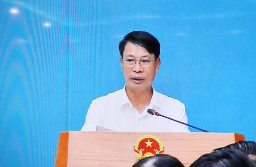 Đồng chí Nguyễn Khắc Hiếu - Tỉnh ủy viên, Phó Chủ tịch UBND tỉnh Phú Thọ phát biểu chỉ đạo tại hội nghị