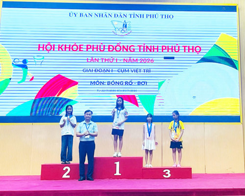 Đoàn VĐV Bơi xã Tam Nông đoạt 03 Huy chương Vàng và 02 Huy chương Đồng tại HKPĐ tỉnh Phú Thọ lần thứ I năm 2026