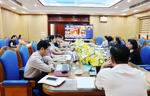 Toàn cảnh tại điểm cầu xã Tam Nông