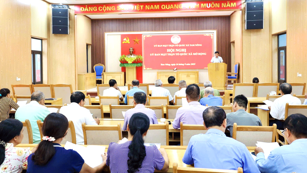 Uỷ ban Mặt trận Tổ quốc xã Tam Nông tổ chức hội nghị mở rộng